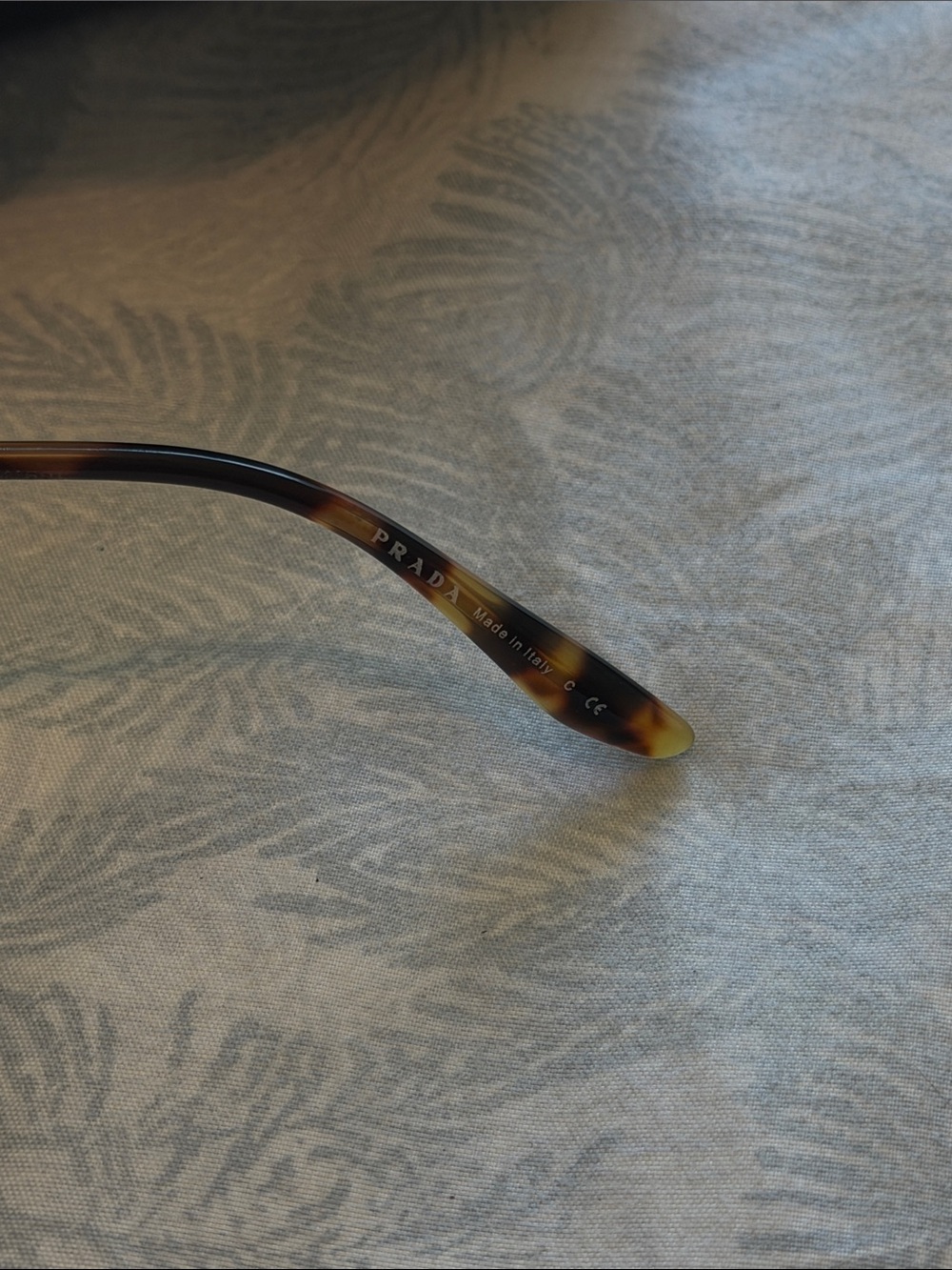 Prada Gold Frame Shield Sunglasses with Brown Lenses and Black Case - Picture 3 of 4